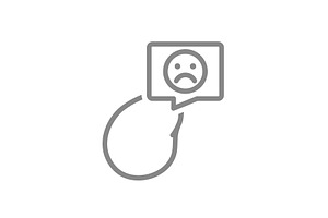 Gallbladder with sad face in speech, a Healthcare Illustration by GraphiShop