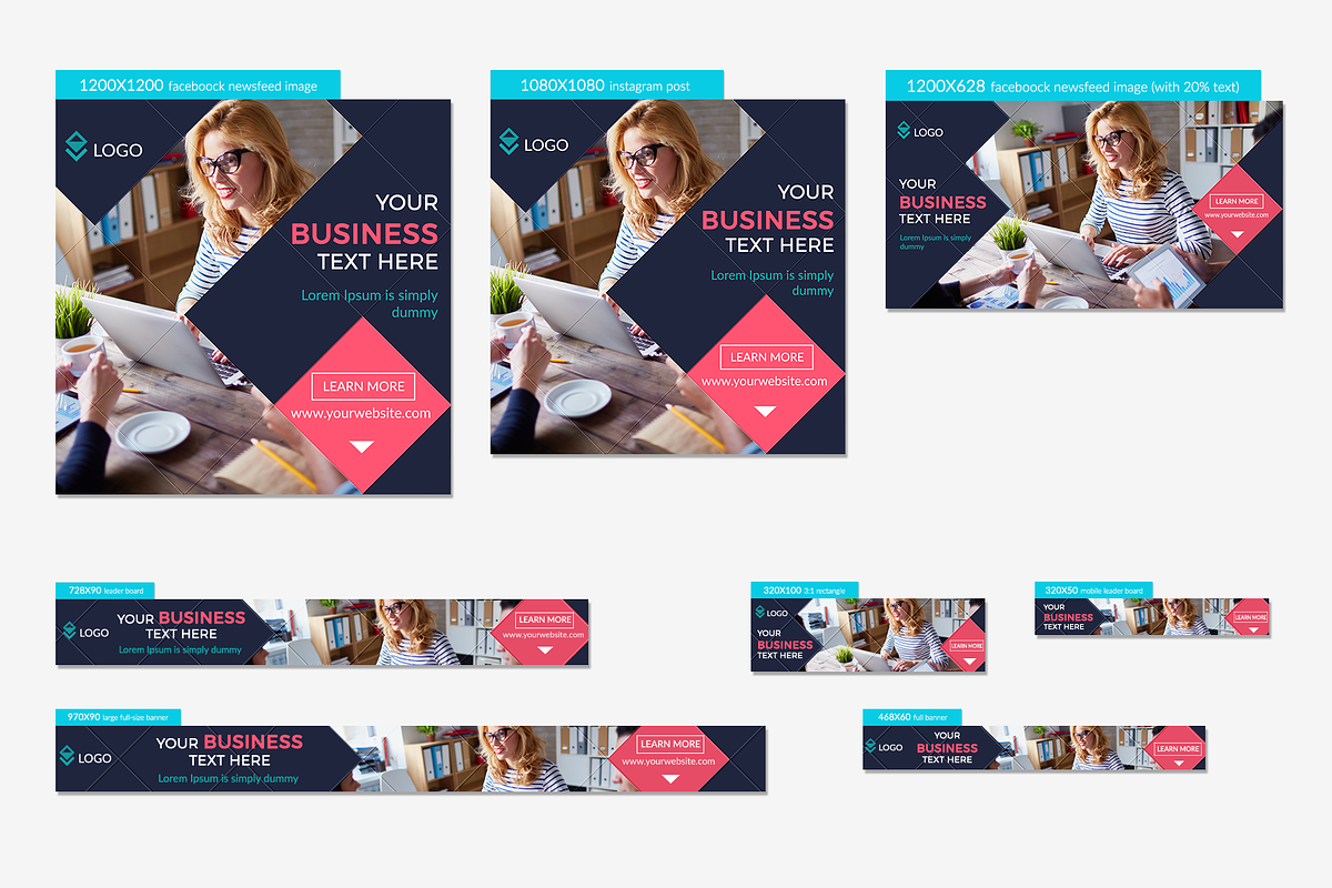 Multipurpose Banners, a Social Media Template by Kalash