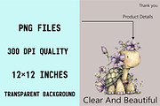 Spring Turtle with Flower Clipart B, an Illustration by SVGArt (Thumbnail 6 of 9)