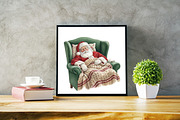 Sleeping Christmas Santa Claus Clipa, an Illustration by SVGArt (Thumbnail 7 of 8)