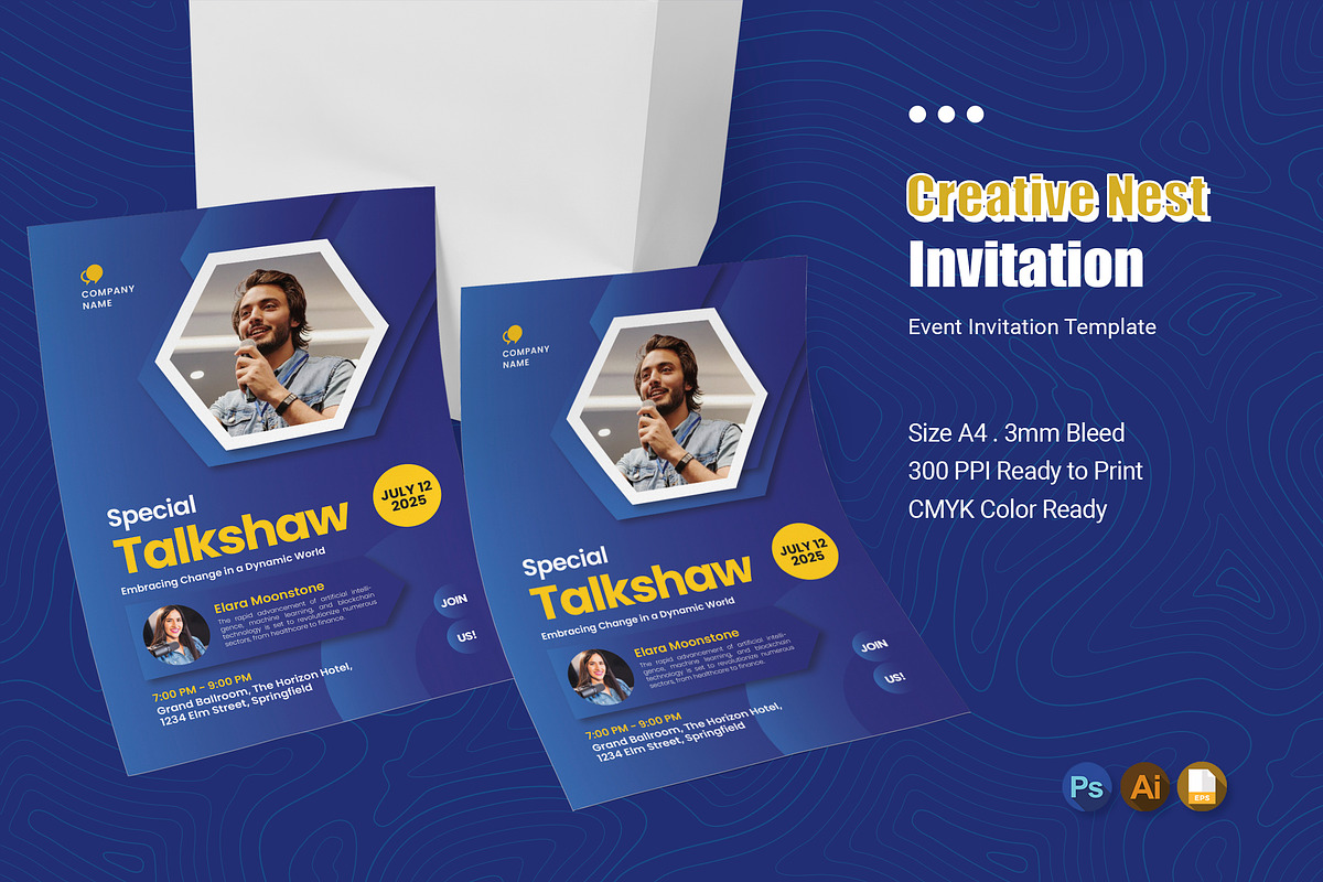 Creative Nest - Event Invitation, an Invitation Template by Esensifiksi.studio (Photo 1 of 3)