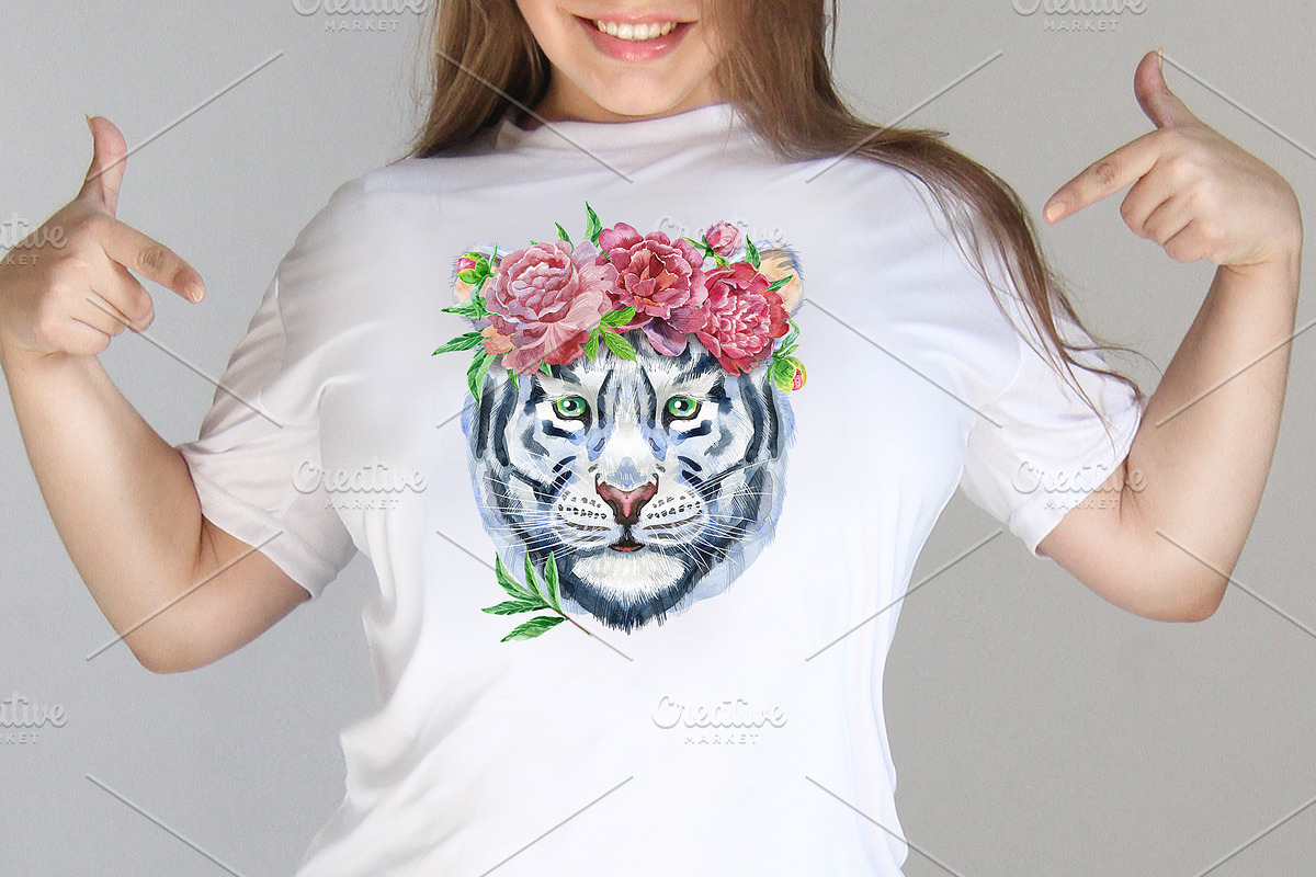 Cute watercolor tigers. Part 7, an Animal Illustration by Watercolor fantasy (Photo 3 of 4)