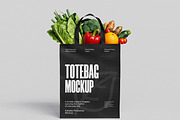 Reusable Shopping Tote Bag Mockup, a Packaging Mockup by Brand Earth (Thumbnail 2 of 4)