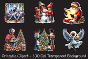 African American Christmas Clipart, an Illustration by RobertsArt (Thumbnail 4 of 7)