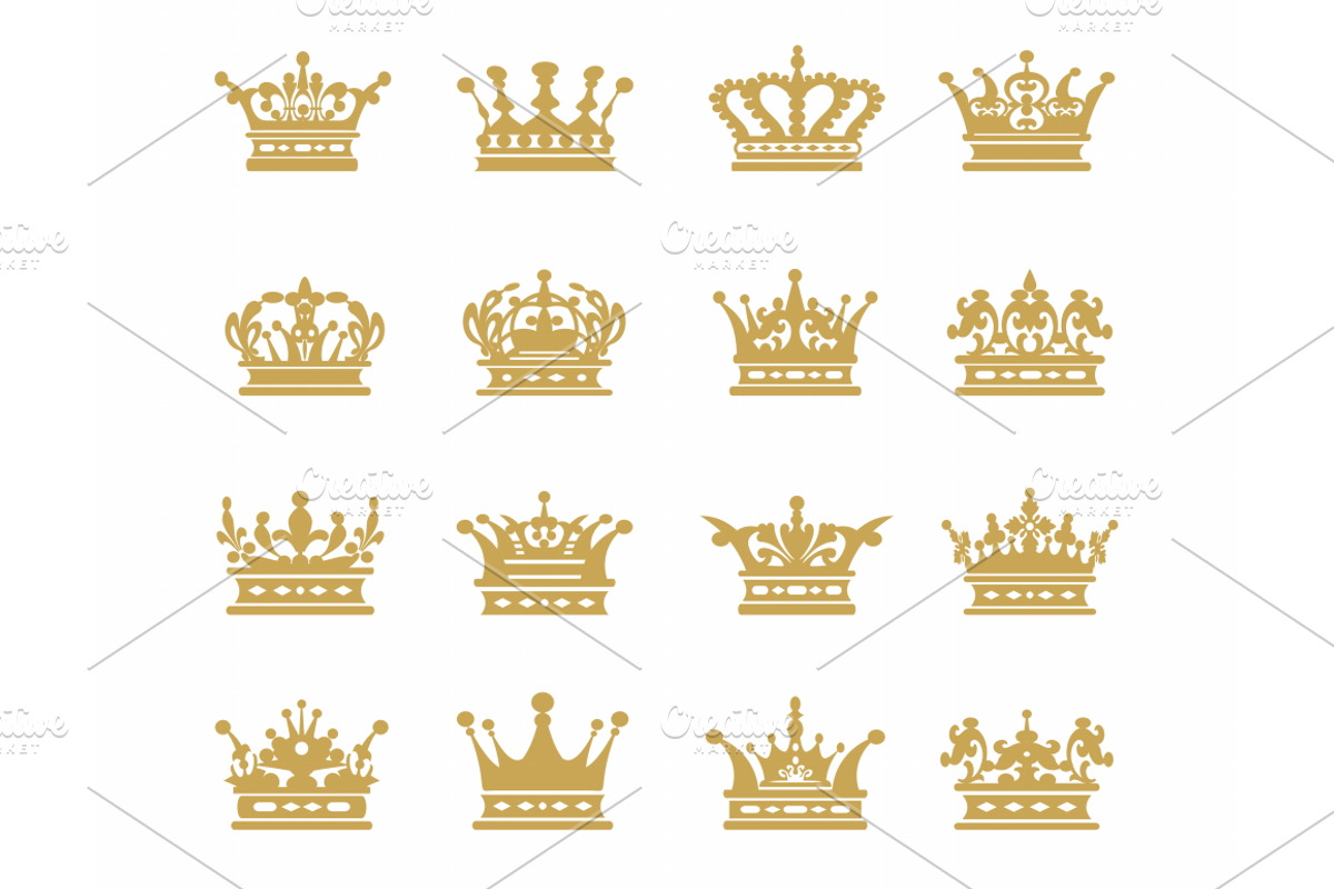 Crown gold icons, an Icon by kio