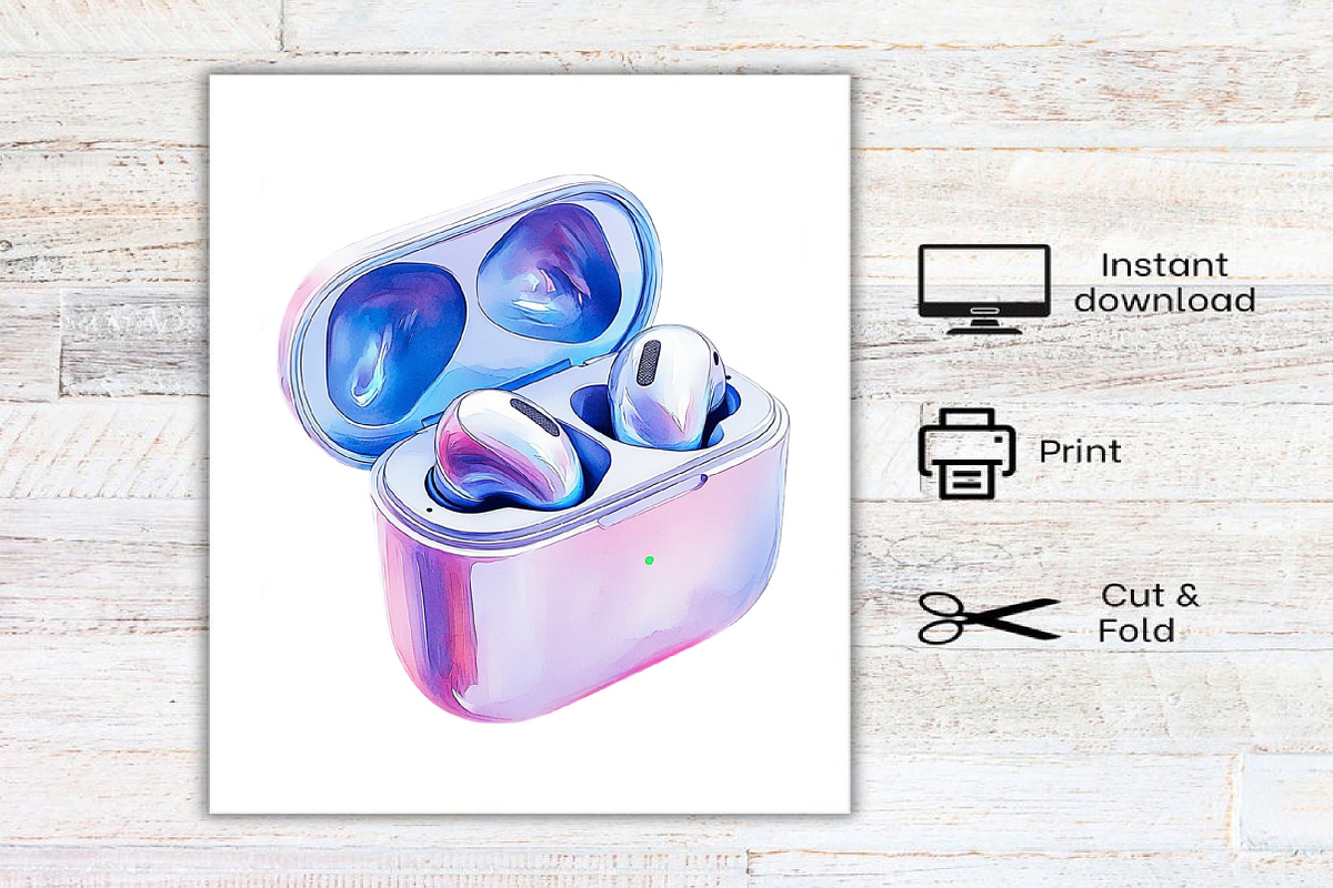 Watercolor Gadgets Clipart Bundle, an Illustration by Canvas Craft (Photo 7 of 7)