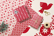Folk Christmas Seamless Patterns, a Pattern Graphic by Sonulkaster (Thumbnail 5 of 11)