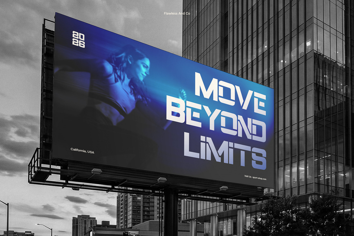 Hedrov - Bold Sports Display Font, a Sans Serif Font by Flawless And Co (Photo 4 of 10)