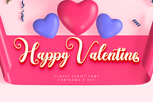 Happy Valentine - Classy Script Font, a Script Font by overlaytemplates
