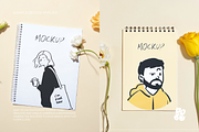 Notes Flower Mockup Set - Vol 1, a Mockup by DOBE Studio (Thumbnail 4 of 4)