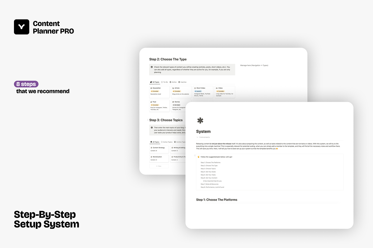 Notion Content Planner PRO, an App Template by Blog Launch (Photo 3 of 8)