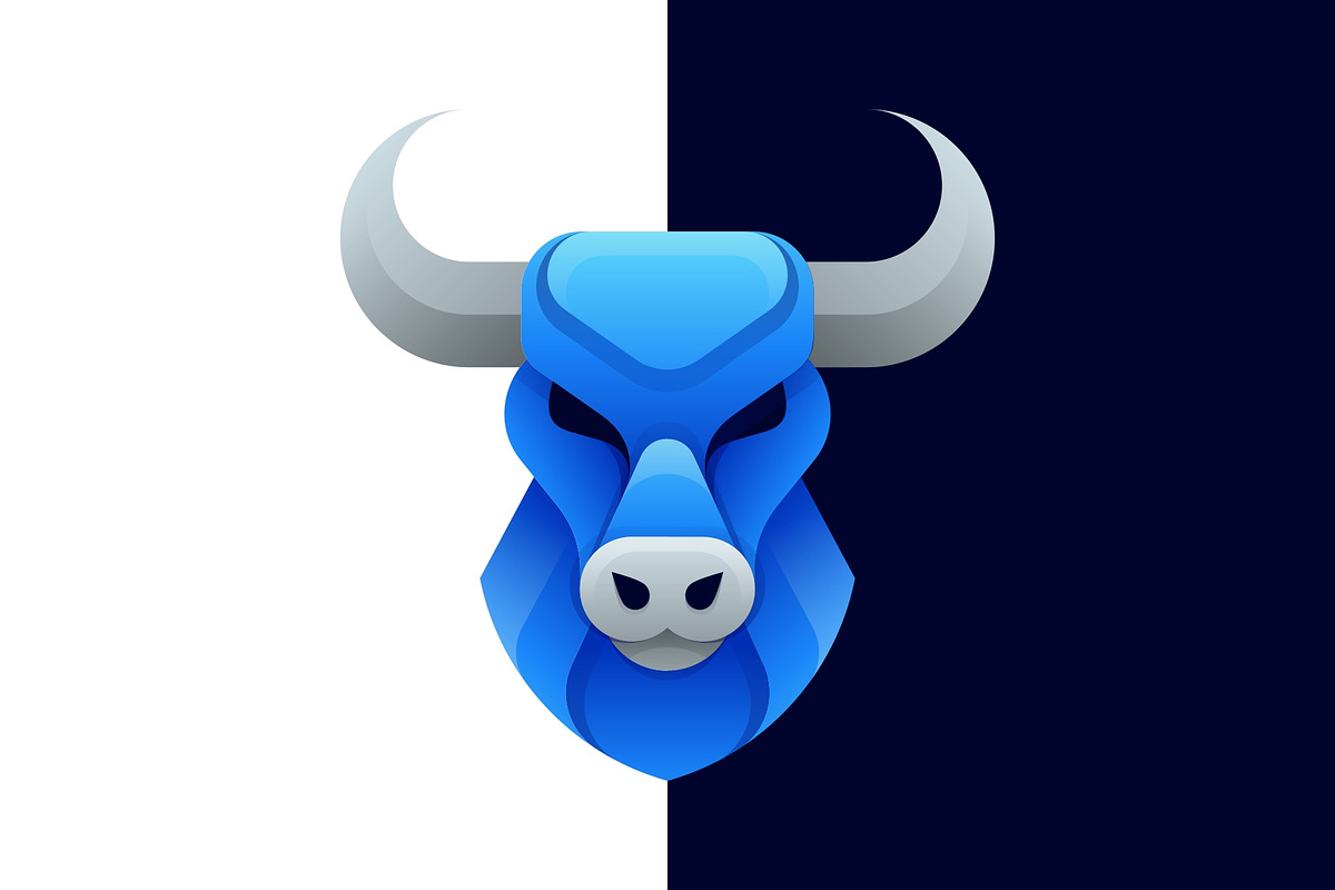 Gradient Modern Bull Head Logo, a Branding & Logo Template by Artnivora.Std (Photo 3 of 3)