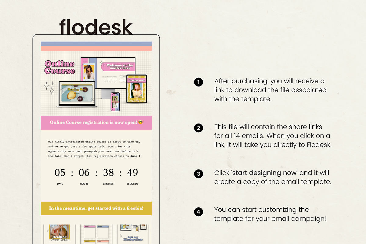 Flodesk Email Newsletter Templates, an Email Template by Branding Babe Co. (Photo 5 of 6)