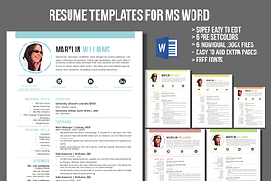 Creative 2 In 1 Word Resume