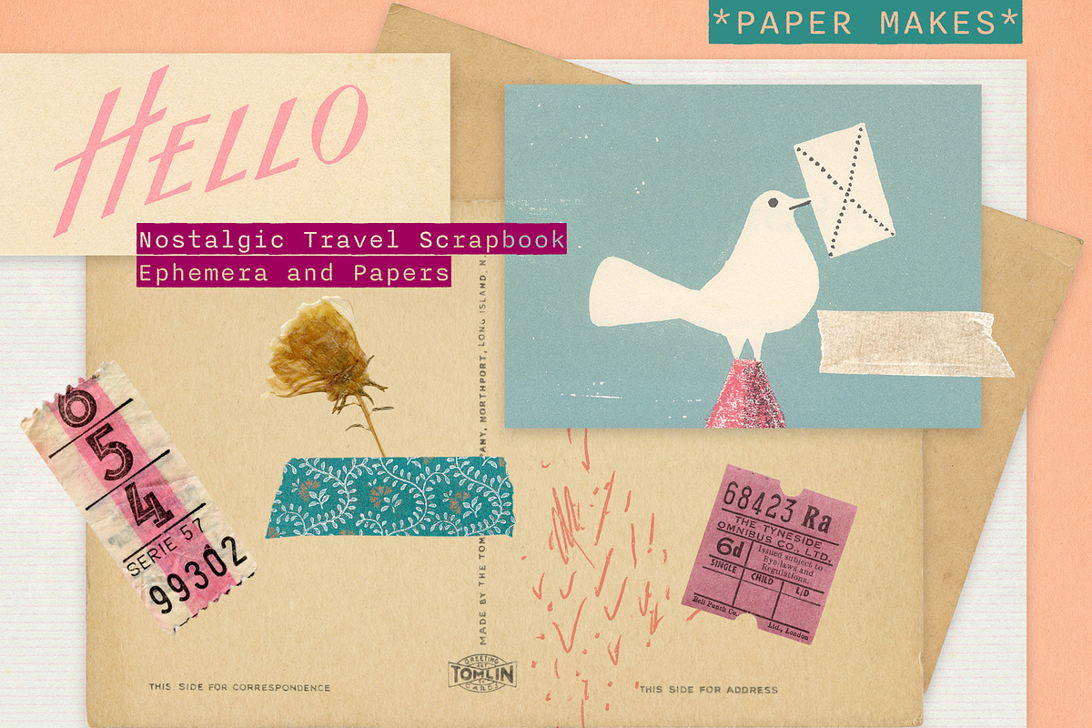 Nostalgic Travel Scrapbook Elements, an Object Graphic by Paper Makes (Photo 1 of 7)