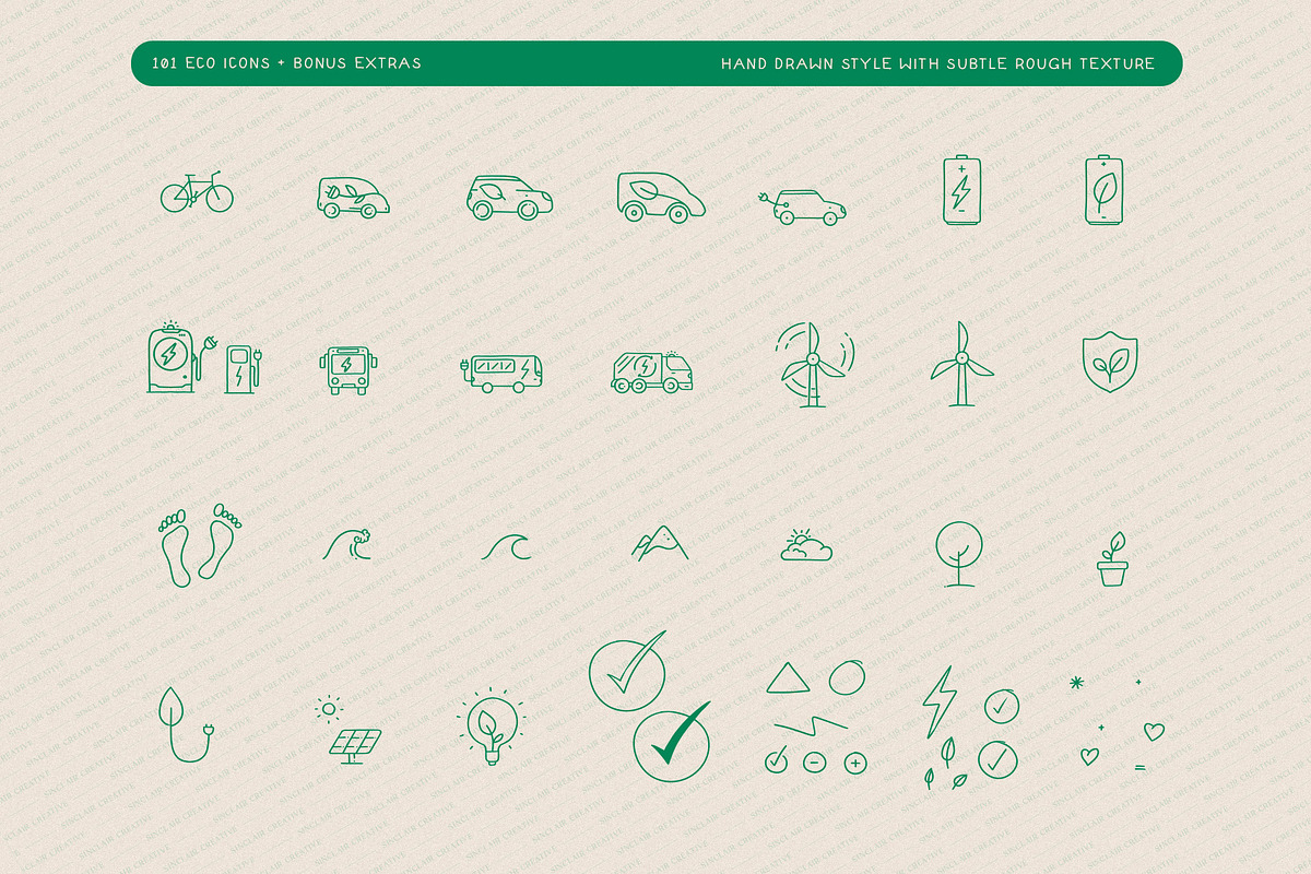 101 Eco Friendly Icons + 25 Bonus, an Outline Icon by Sinclair Creative Agency (Photo 5 of 13)