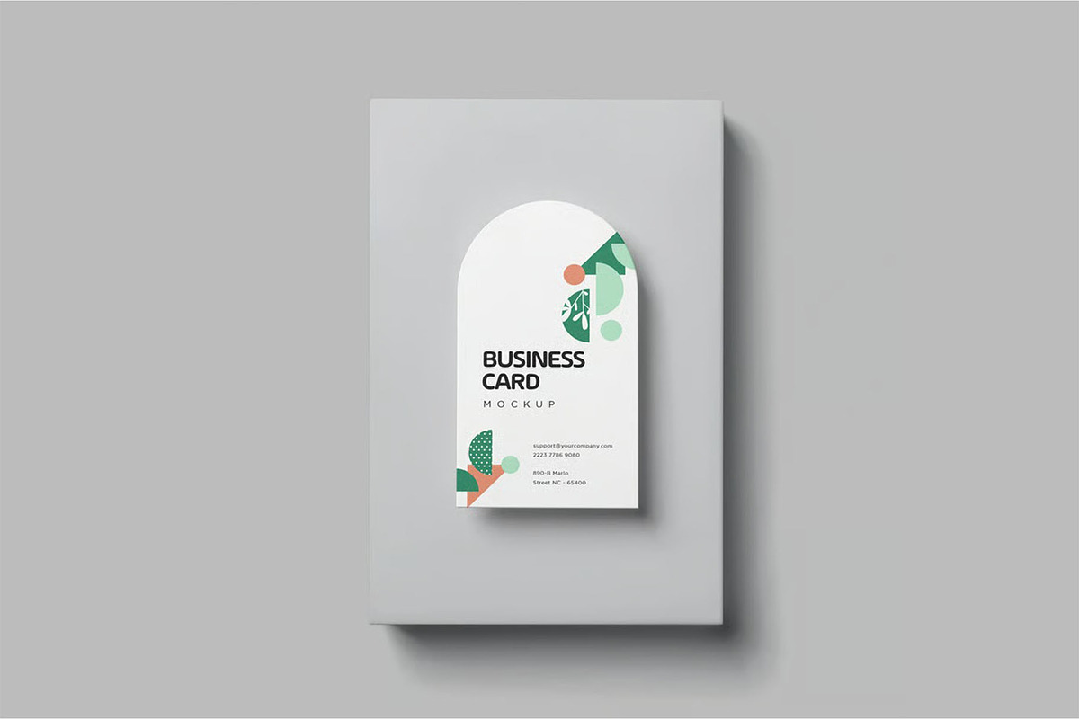 Arched Shape Business Card Mockups, an Advertising Mockup by megostudi0 (Photo 5 of 6)
