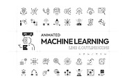 Machine Learning Icon Set, an Outline Icon by Prosymbols (Thumbnail 1 of 7)