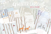winter cards, an Animal Illustration by JulianArt (Thumbnail 1 of 5)