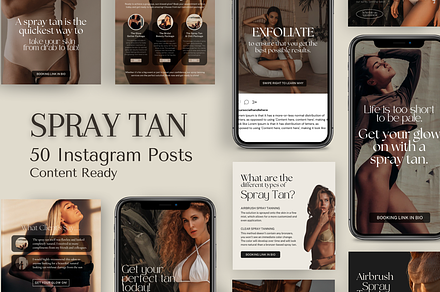 Spray Tanning Instagram Posts