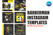 Barber Instagram Template - Canva, a Social Media Template by Null Stuido (Thumbnail 1 of 3)