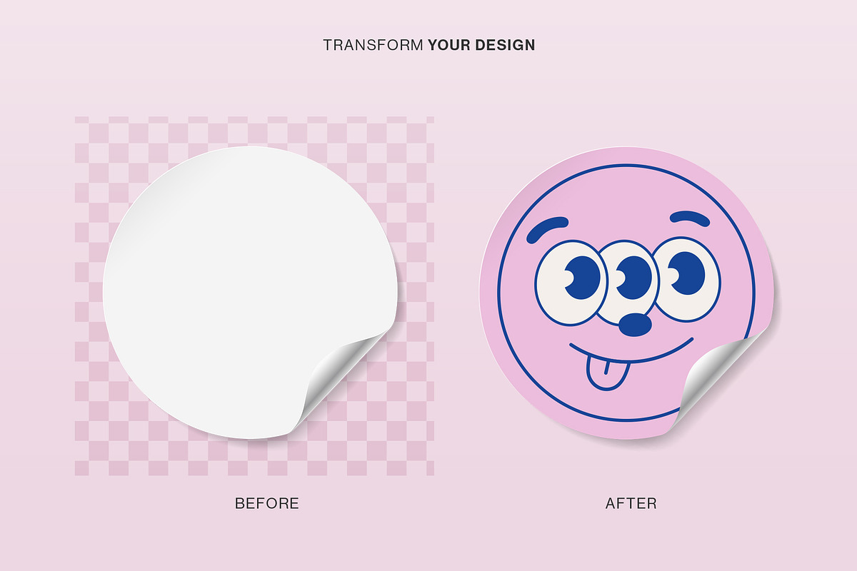 Blank Sticker Mockup Set, a Mockup by DesignerCandies (Photo 7 of 11)