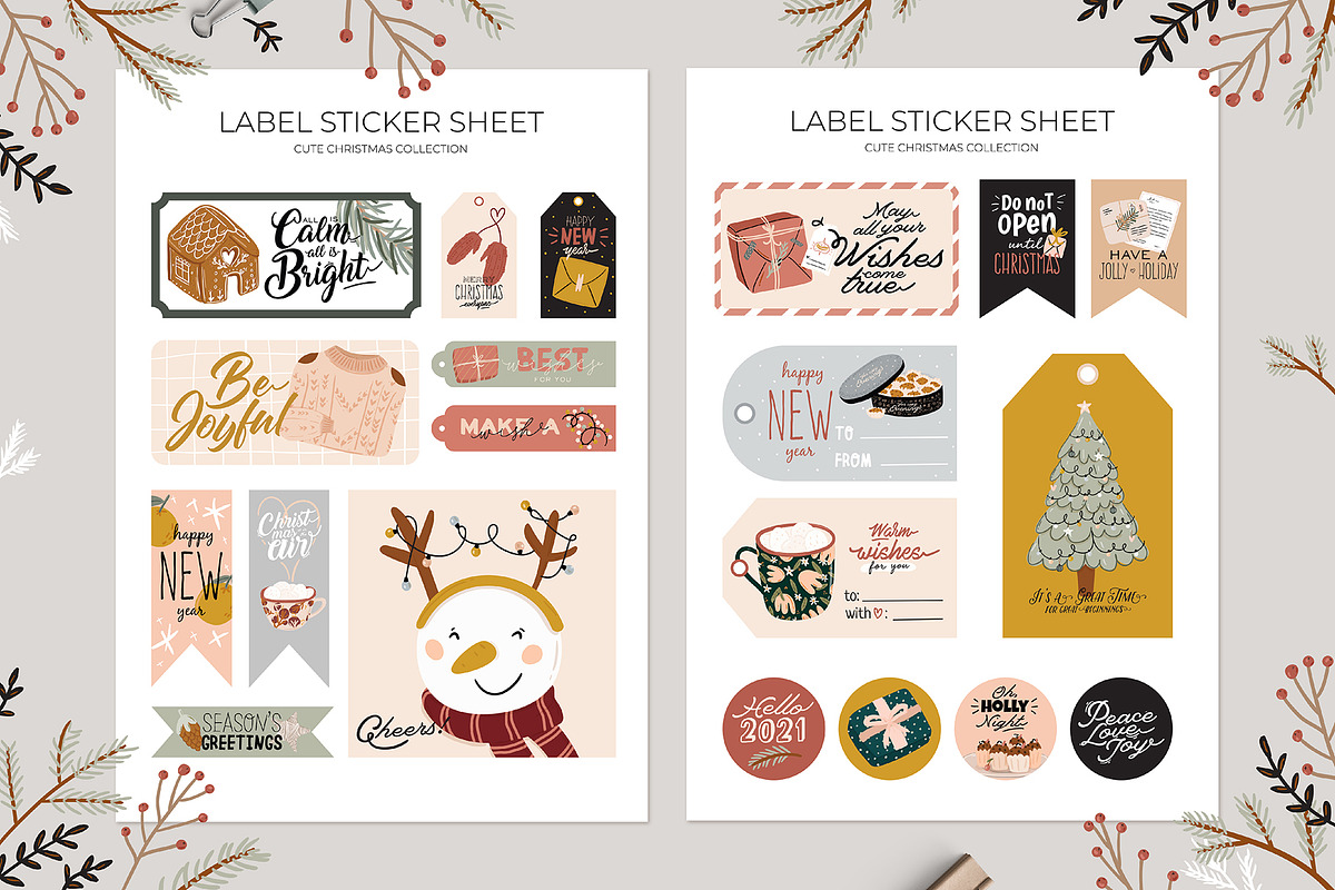 Cute Christmas & New Year BUNDLE, a Seasonal Illustration by Ruslana Lubenets (Photo 18 of 104)