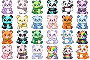 Cute Panda Clipart, an Animal Illustration by Forhadx5 (Thumbnail 3 of 9)
