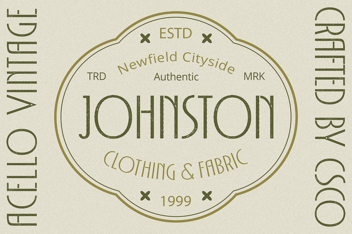 Acello Vintage, a Sans Serif Font by Craft Supply Co. (Photo 6 of 8)