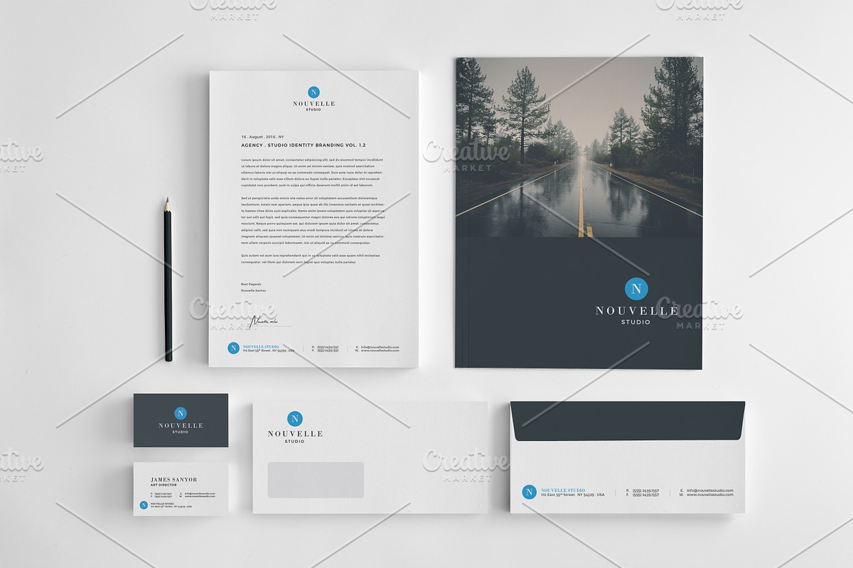 Nouvelle Corporate Stationery V4, a Marketing Template by GraphicsEgg (Photo 1 of 5)