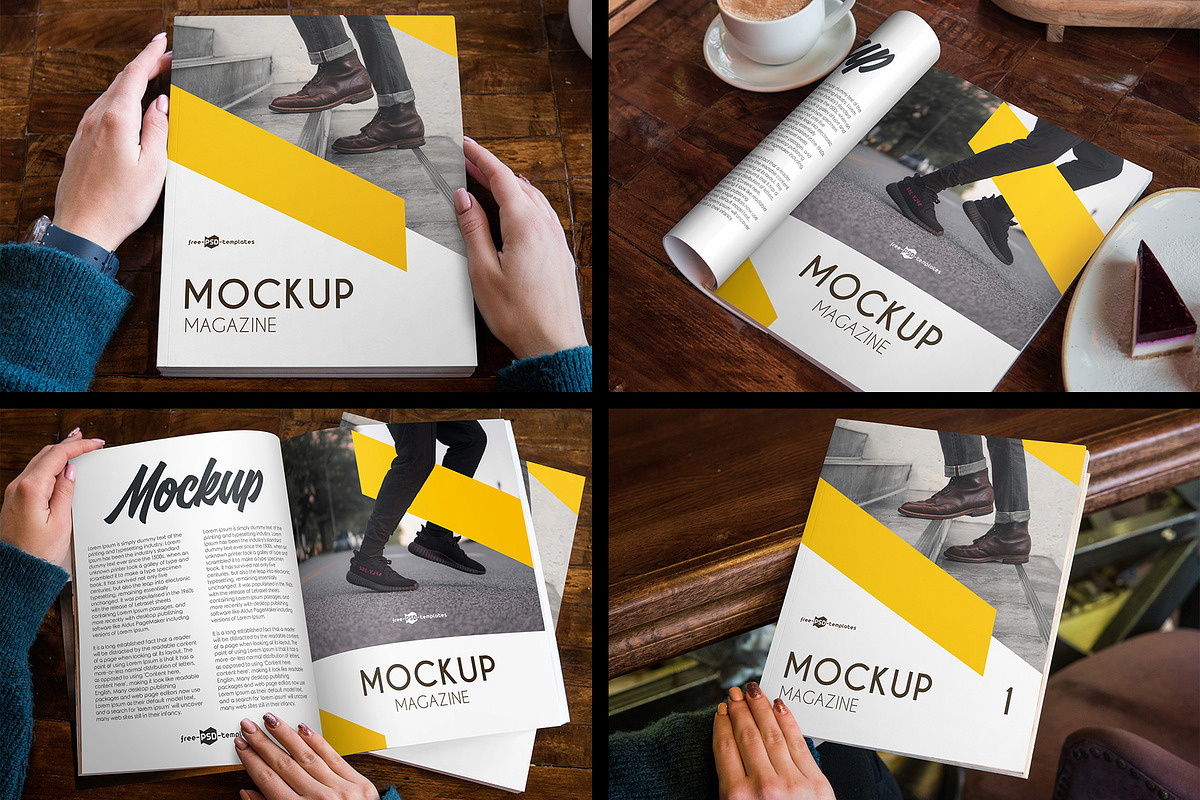 15 Magazine MockUps, a Books & Magazine Mockup by Free-PSD-Templates (Photo 5 of 7)