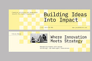 Yellow Minimal Linkedin Banner, a Social Media Template by Neermana (Thumbnail 2 of 4)