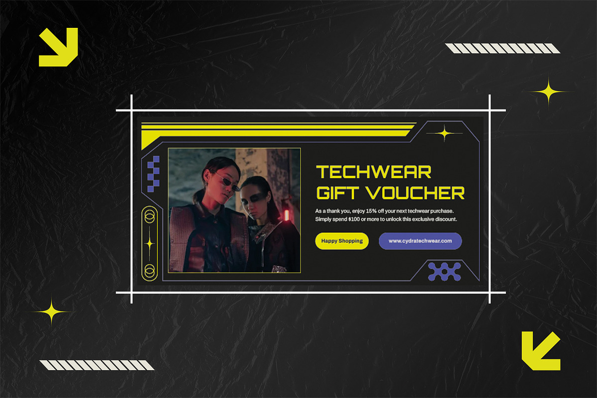 Cyber Futuristic - Gift Voucher, a Print Template by StreaksideStd (Photo 2 of 3)