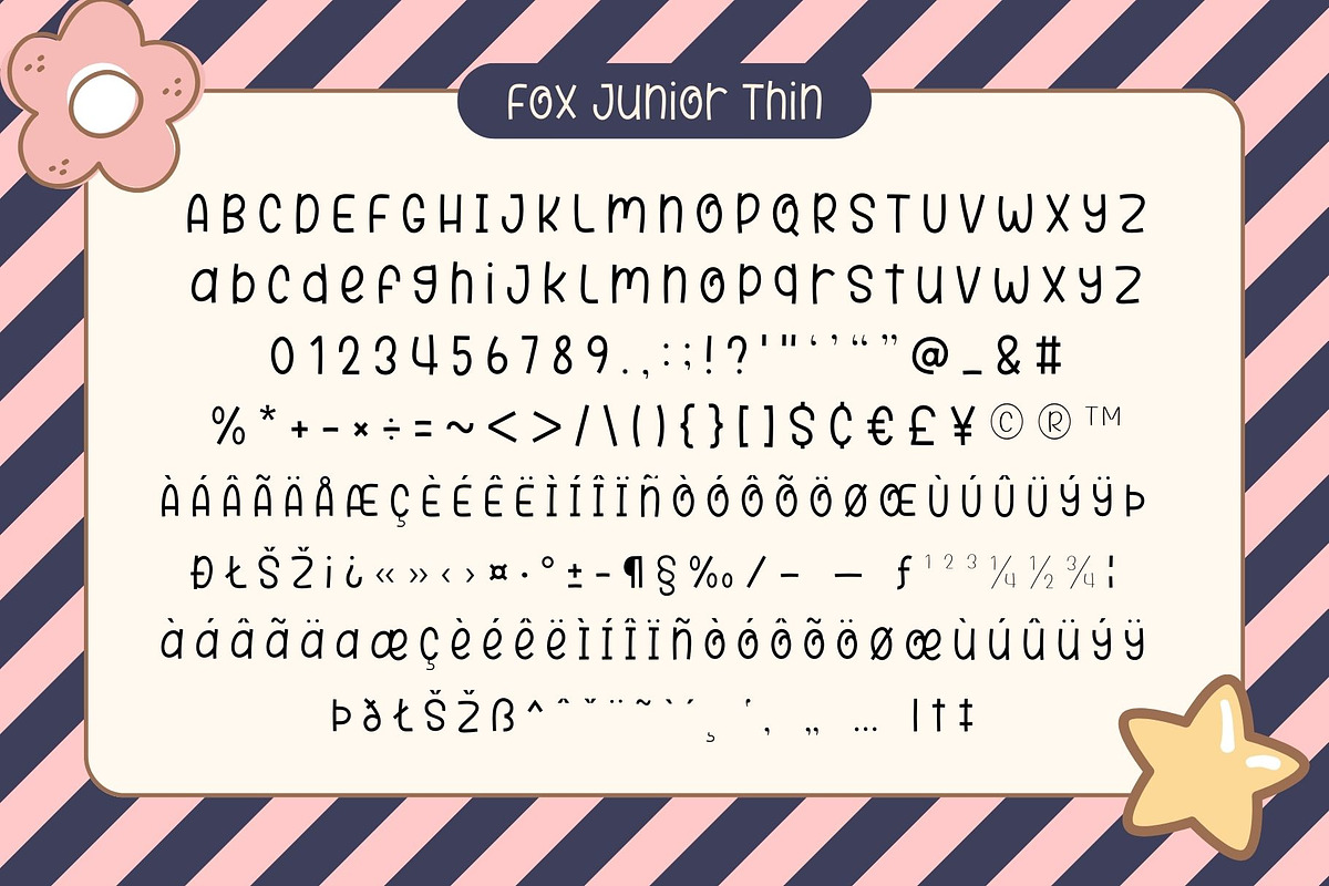 Fox Junior 6 Font Styles, a Symbol Font by Fox7 By Rattana (Photo 11 of 14)