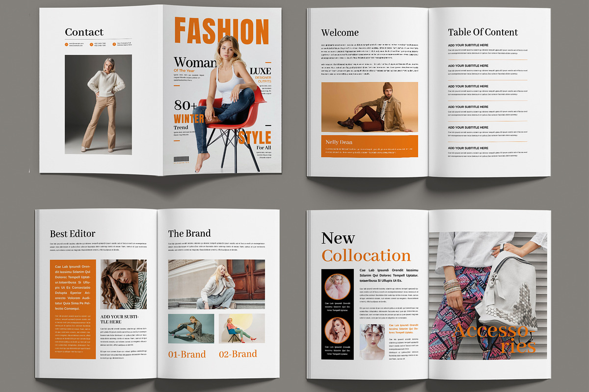 Fashion Magazine Template, a Magazine Template by MightyDesign (Photo 2 of 6)