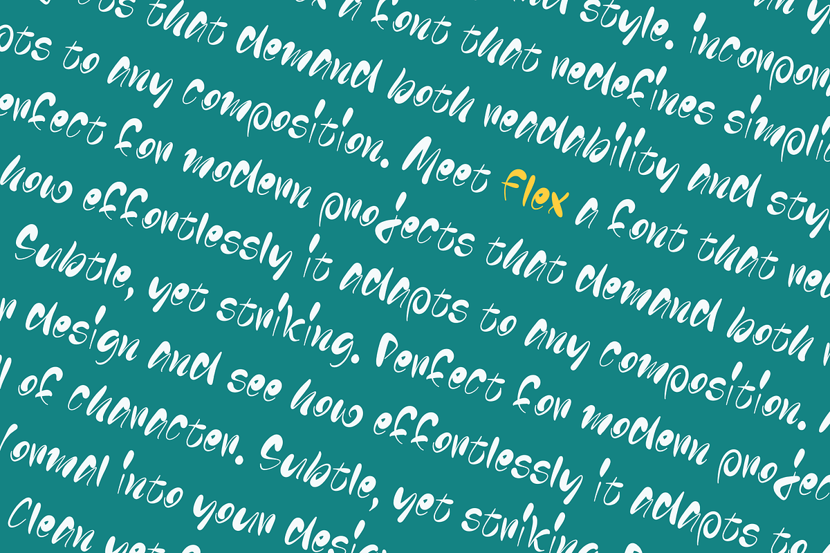 Flex Modern Font, a Script Font by typendy (Photo 7 of 11)