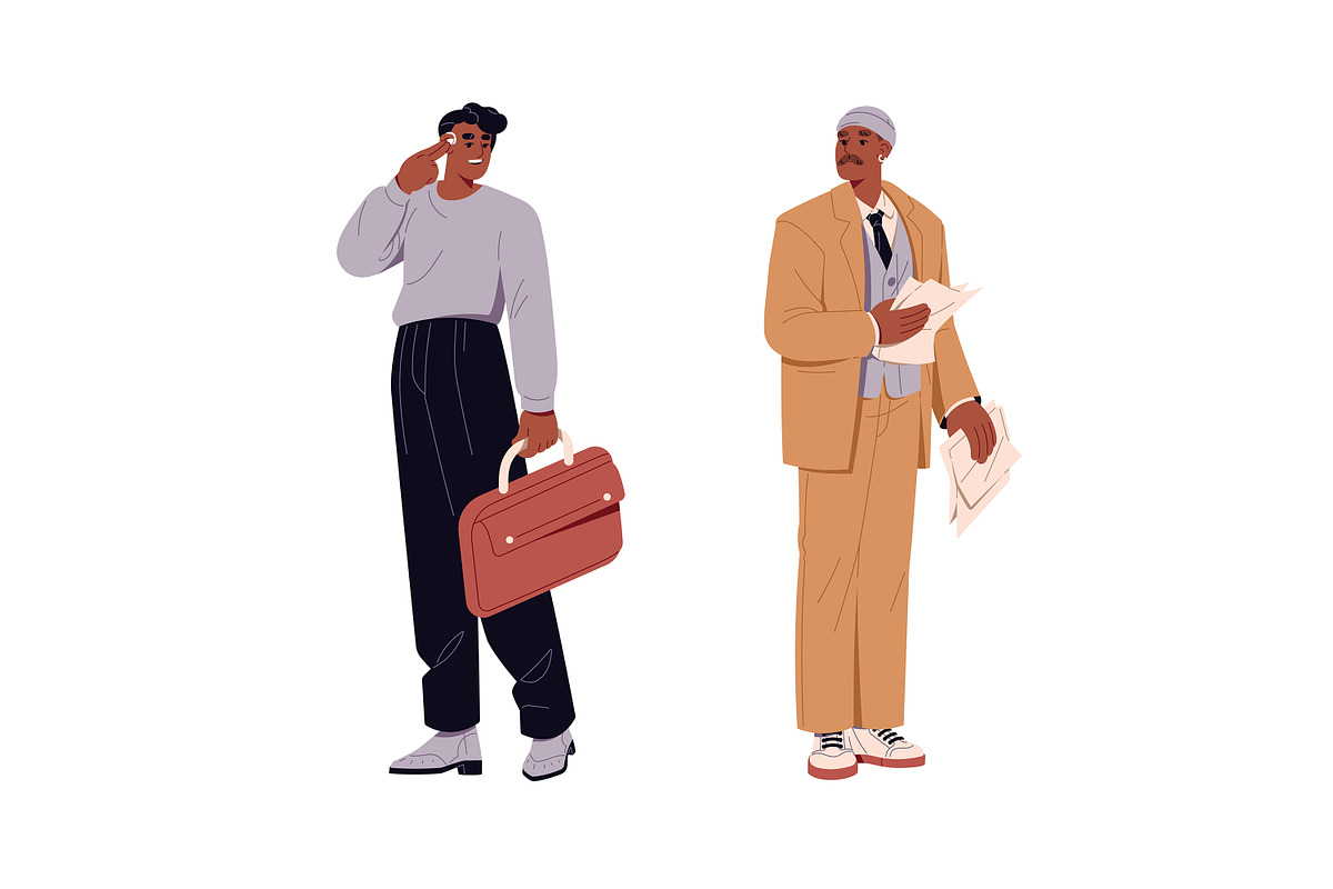 Modern diverse business people set, a Person Illustration by PaperTrident (Photo 7 of 11)