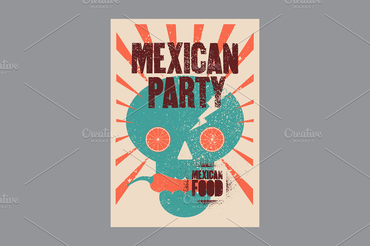 Mexican Party vector poster set., a Food Illustration by PoPaShop (Photo 4 of 9)