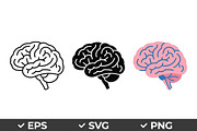 Detailed Human Brain Vector Icon Set, an Object Graphic by Artonix (Thumbnail 1 of 3)