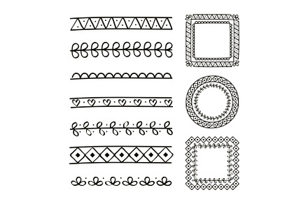 ten drawn frames, an Illustration by studiogstock