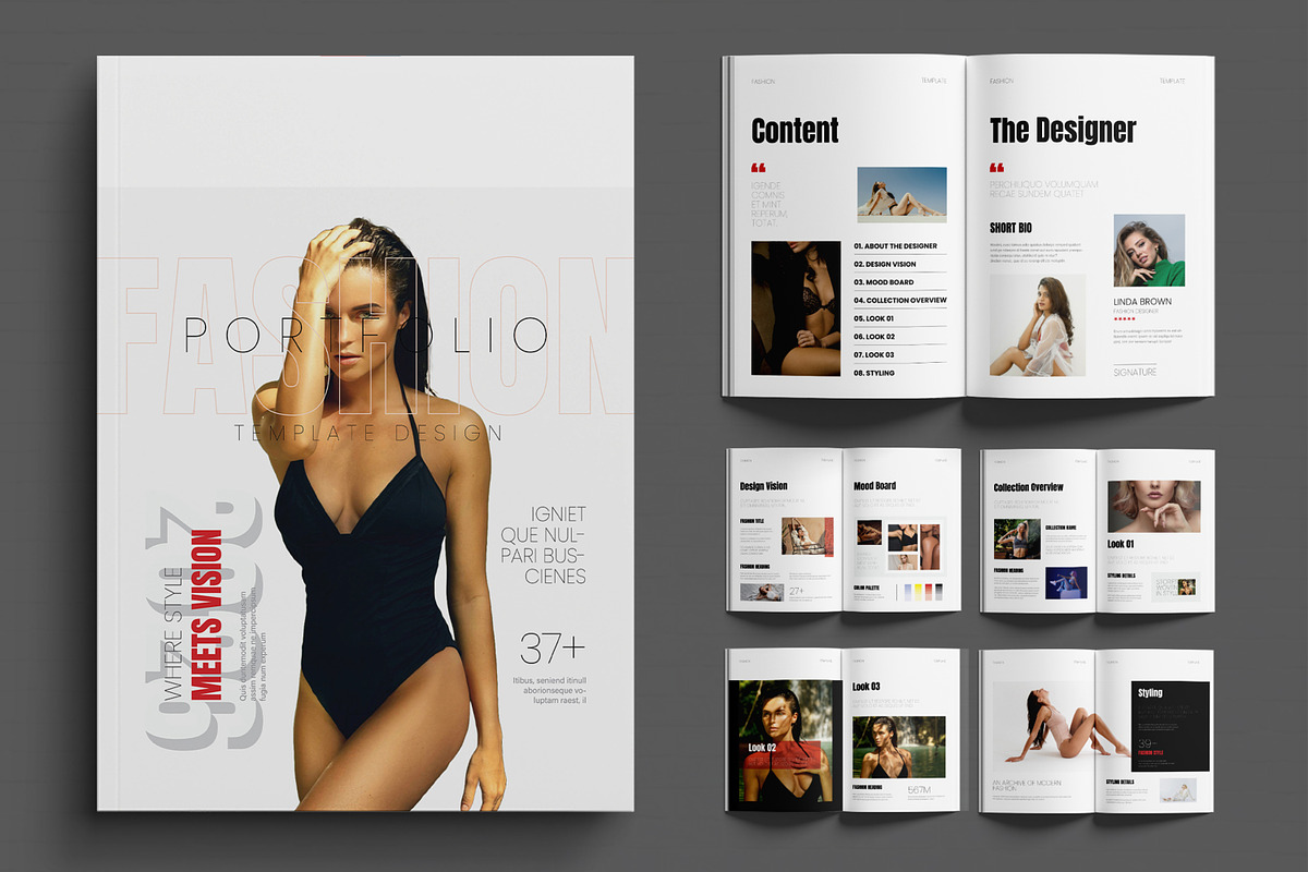 Fashion Portfolio Design Template, a Print Template by MightyDesign (Photo 1 of 6)