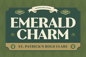 Emerald Charm, a Serif Font by graphicook