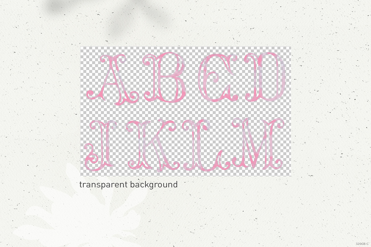 Monogram pink crest typeface, a Decorative Illustration by GrafikBoutique (Photo 2 of 3)