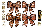 Football Bow PNG Bundle | Sports Bow, a Graphic by iloveTemplate (Thumbnail 1 of 6)