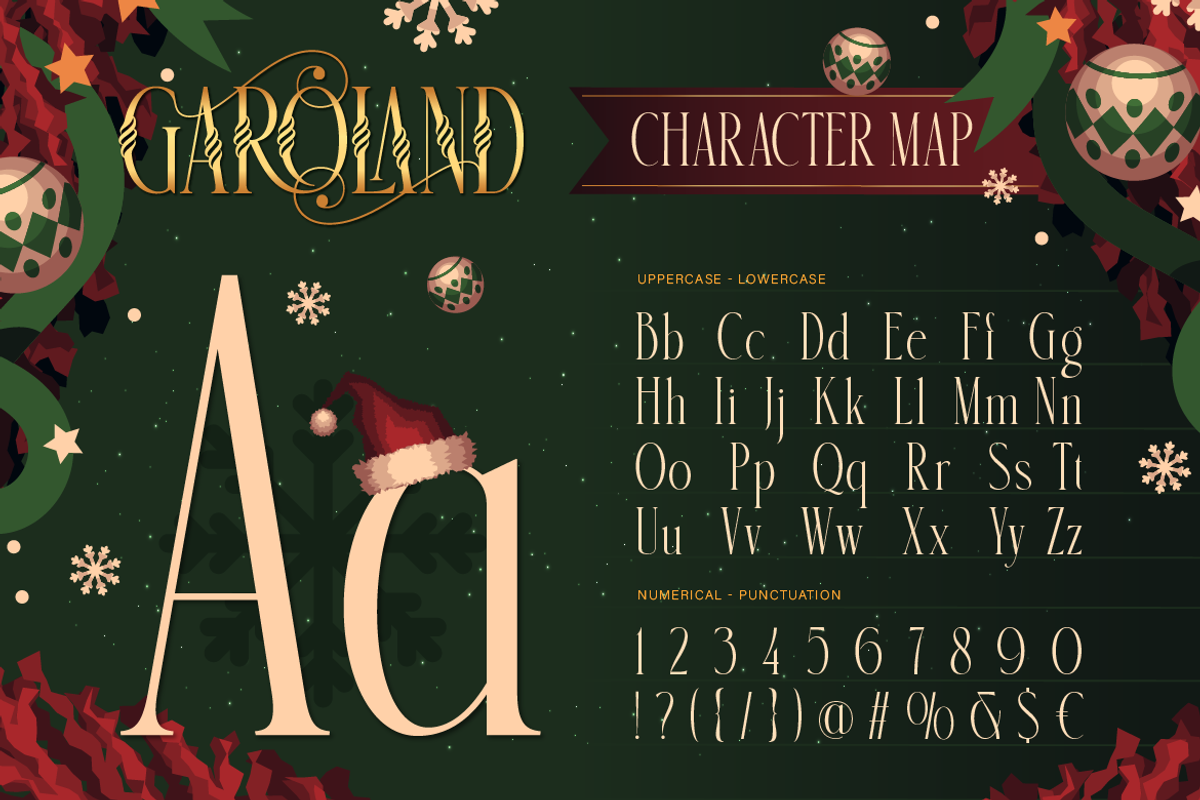 Garoland - Christmas Display Serif, a Serif Font by Burntilldead (Photo 2 of 12)