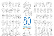 80x Professions for Coloring, an Education Illustration by asantosg (Thumbnail 2 of 17)