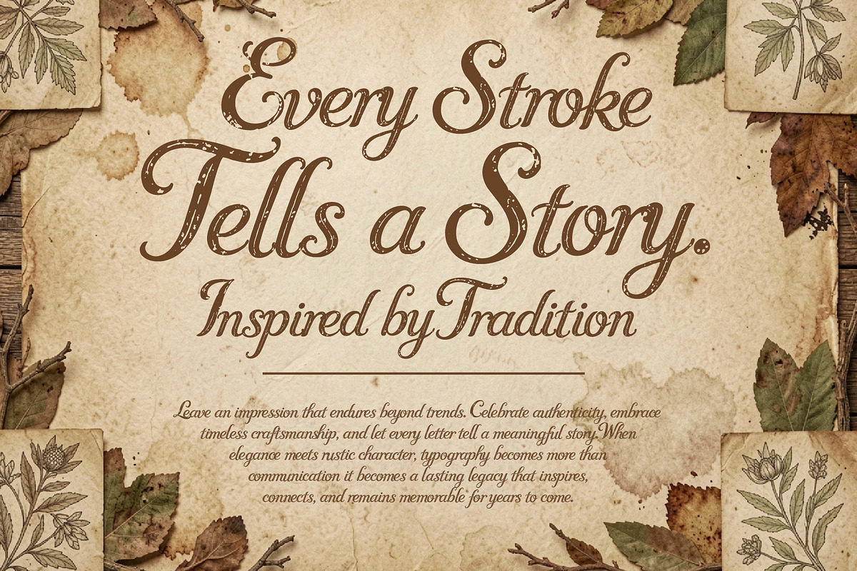 Bravitura Script - Rustic Elegance, a Script Font by HypeWorksCo (Photo 6 of 15)