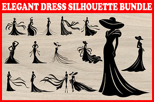 Elegant Dress SVG Bundle, an Illustration by Artivon