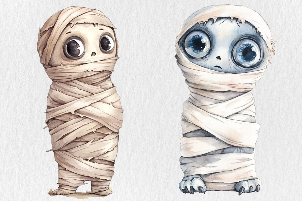 Halloween Mummy Clipart, a Seasonal Illustration by Rose Art (Photo 2 of 3)