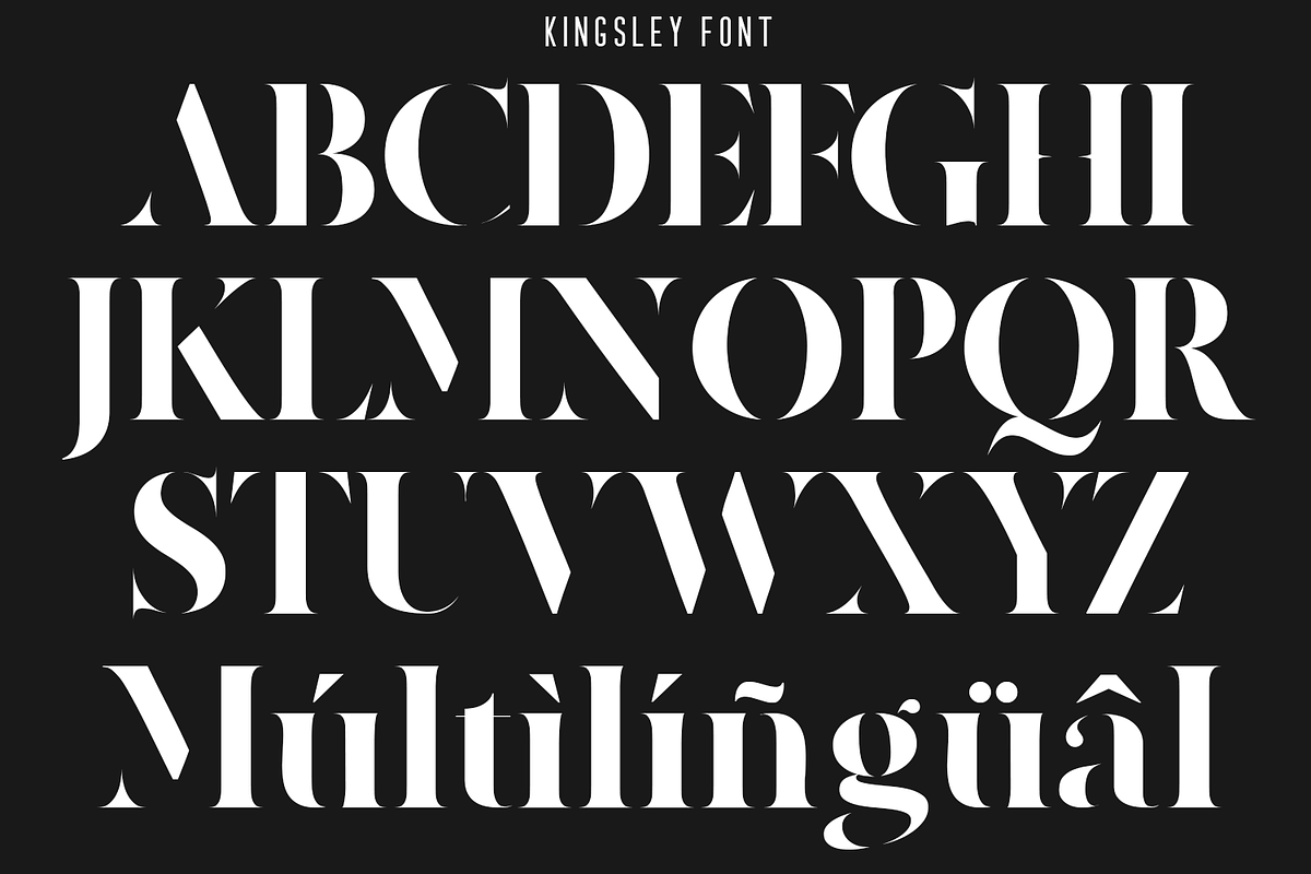 Kingsley – Modern Stencil Font, a Serif Font by 177Studio (Photo 5 of 8)